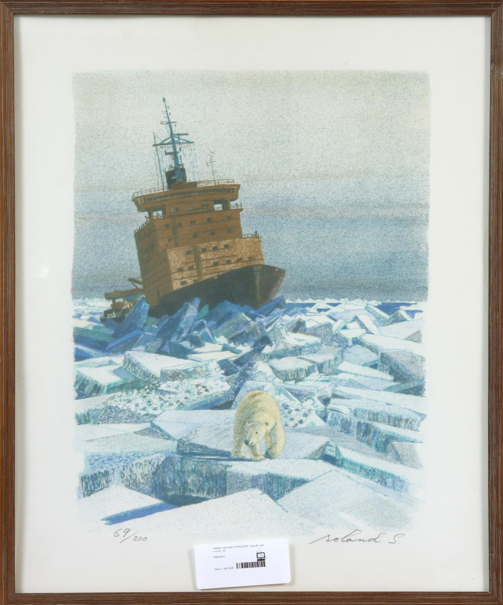 ROLAND SVENSSON, litografi, sign o numr "69/200".