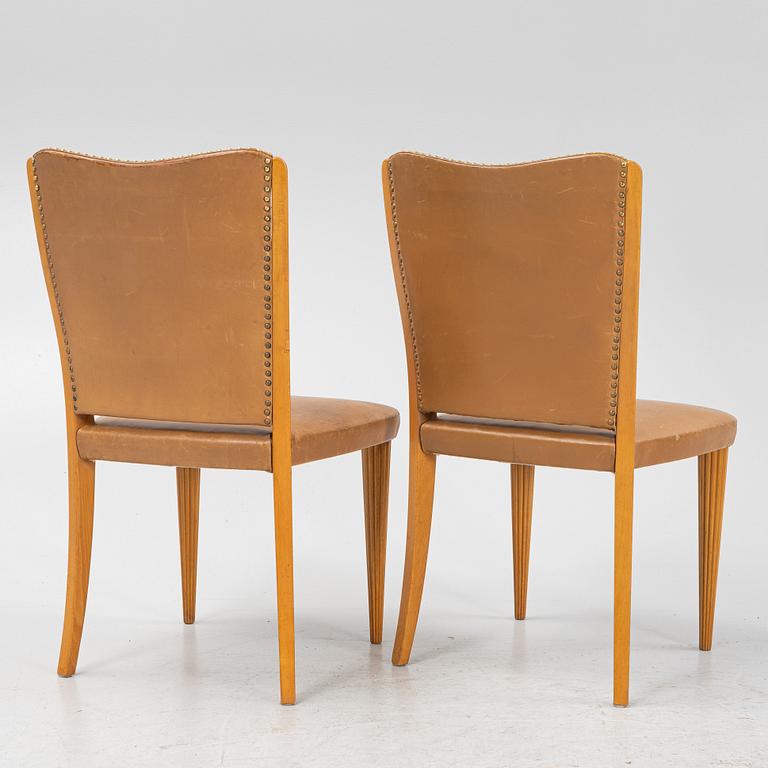 Six SCandinavian Modern chairs, 1940's.