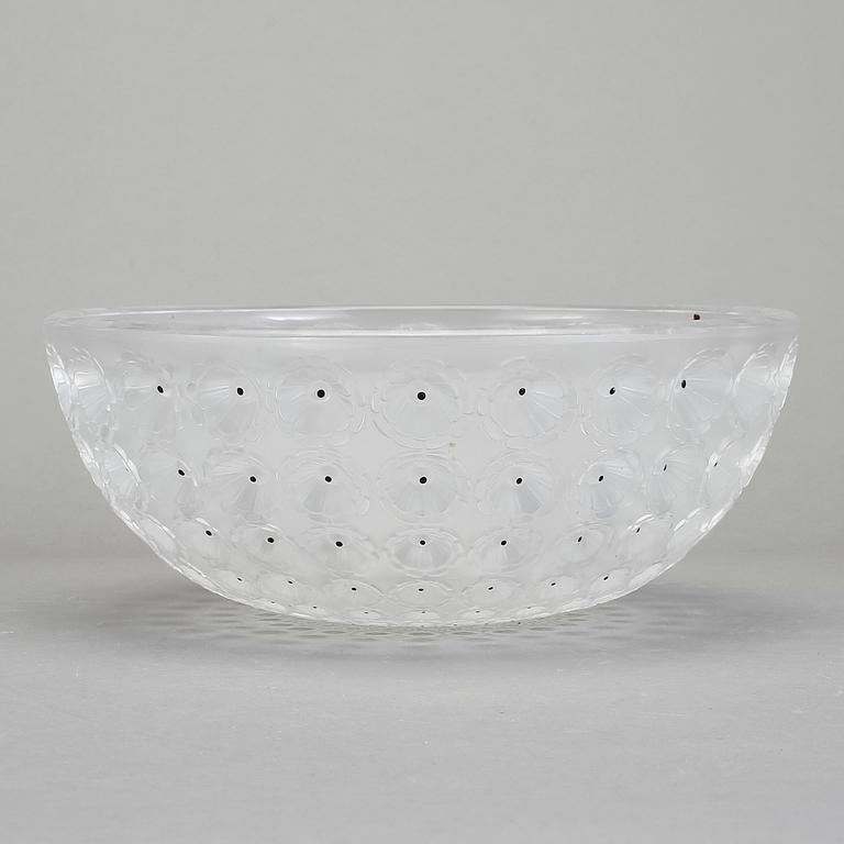 SKÅL, glas, "Nemours", Lalique, Frankrike, 1900-talets andra hälft.