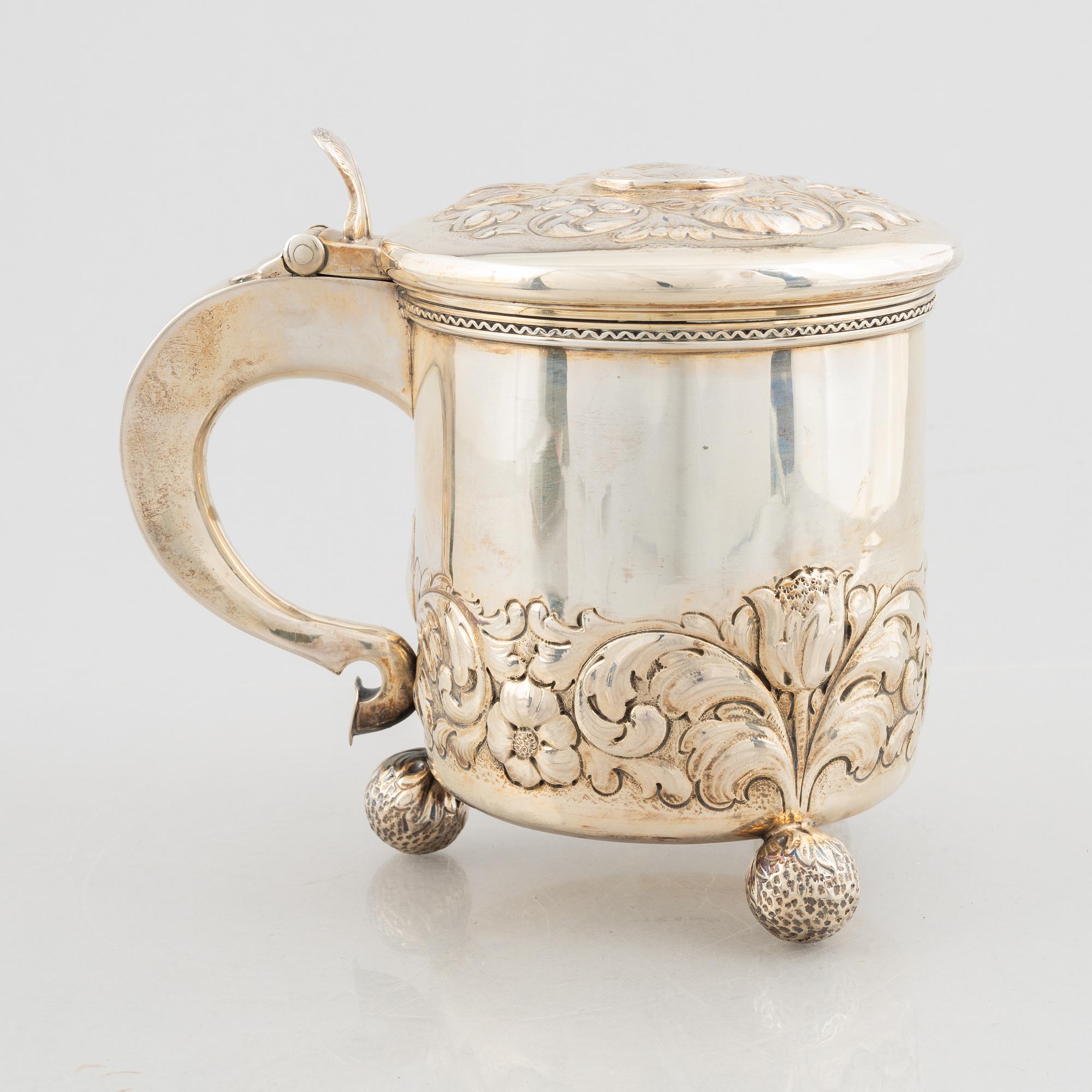 A Swedish silver tankard, mark of GH Markenius, Stockholm 1941.