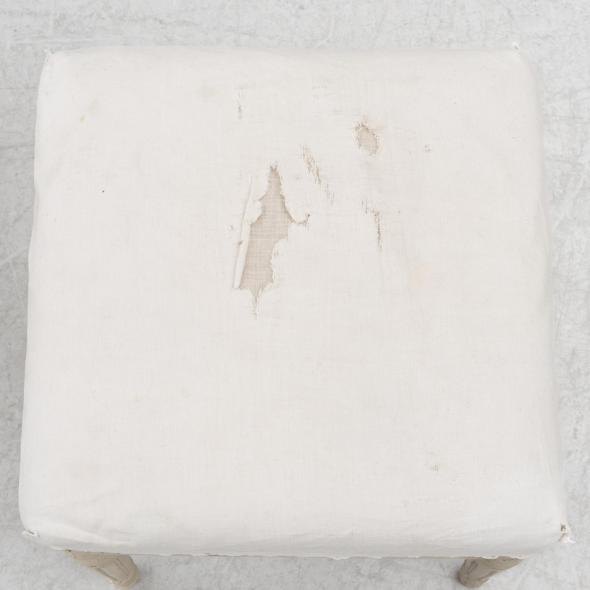 A pair of Gustavian style stools, Sweden, 19th century.