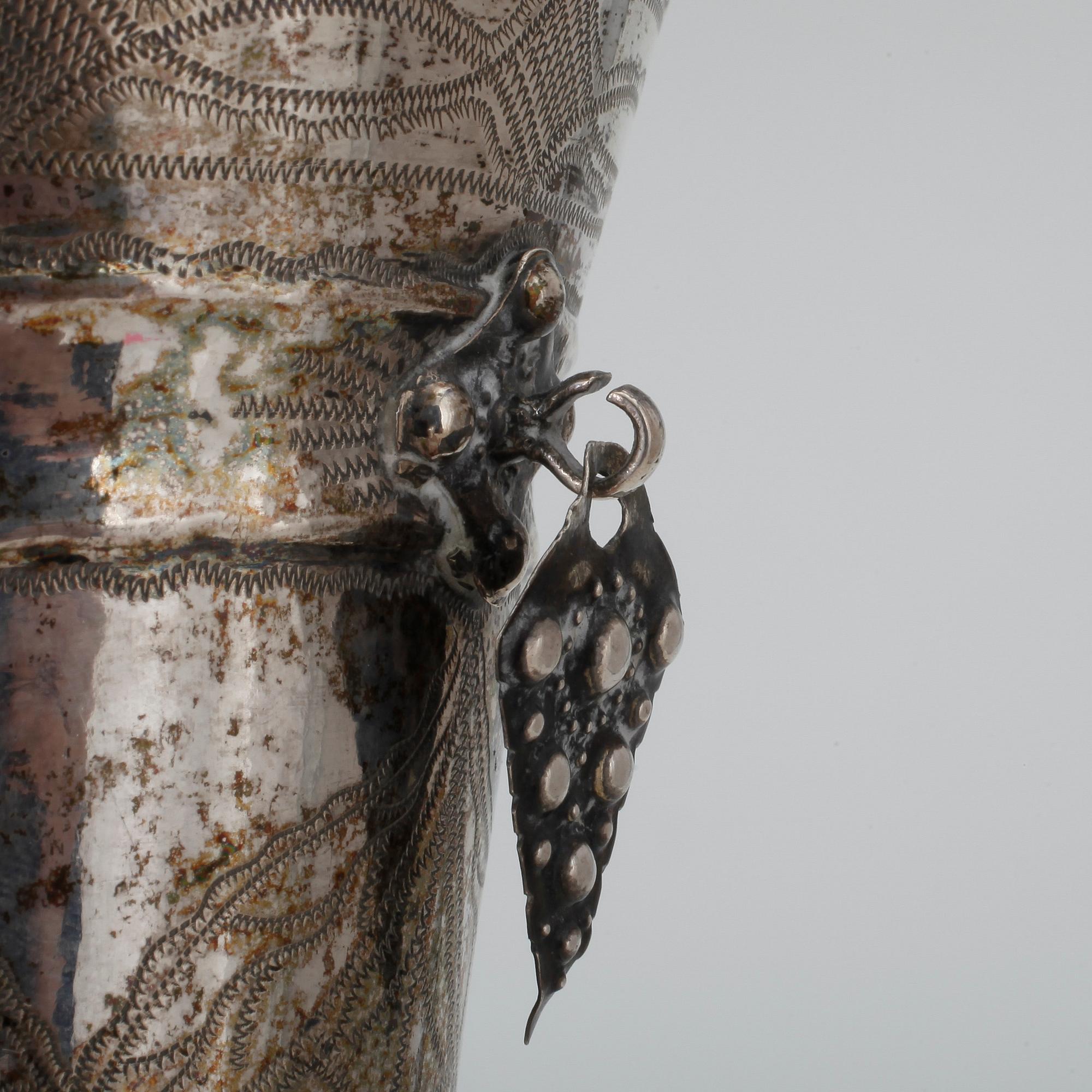 SKRAMMELBÄGARE, 2 st, silver, Bergen, 1800-taletas första hälft.