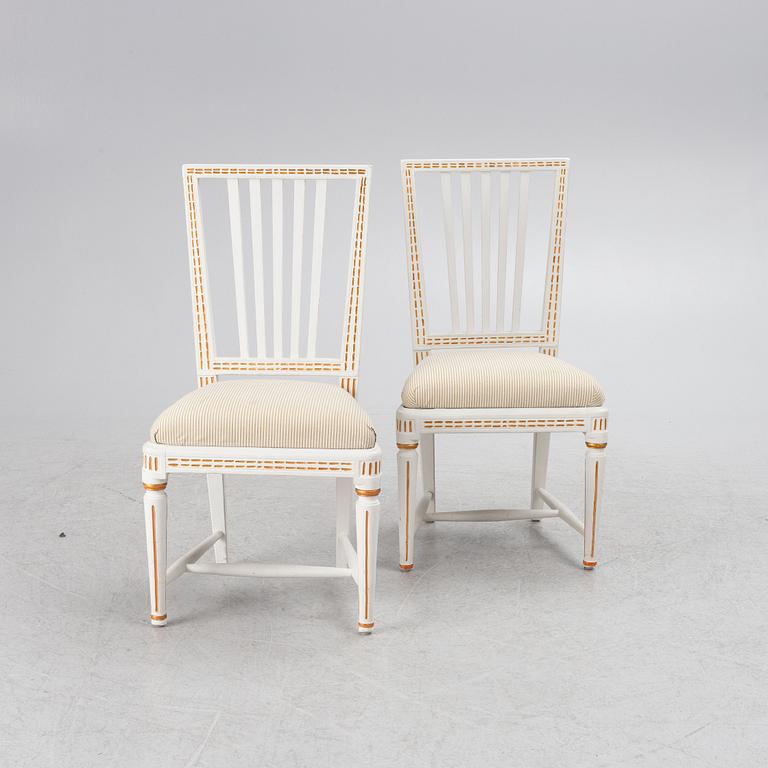 Chairs, a pair, Gustavian style, 19th century.