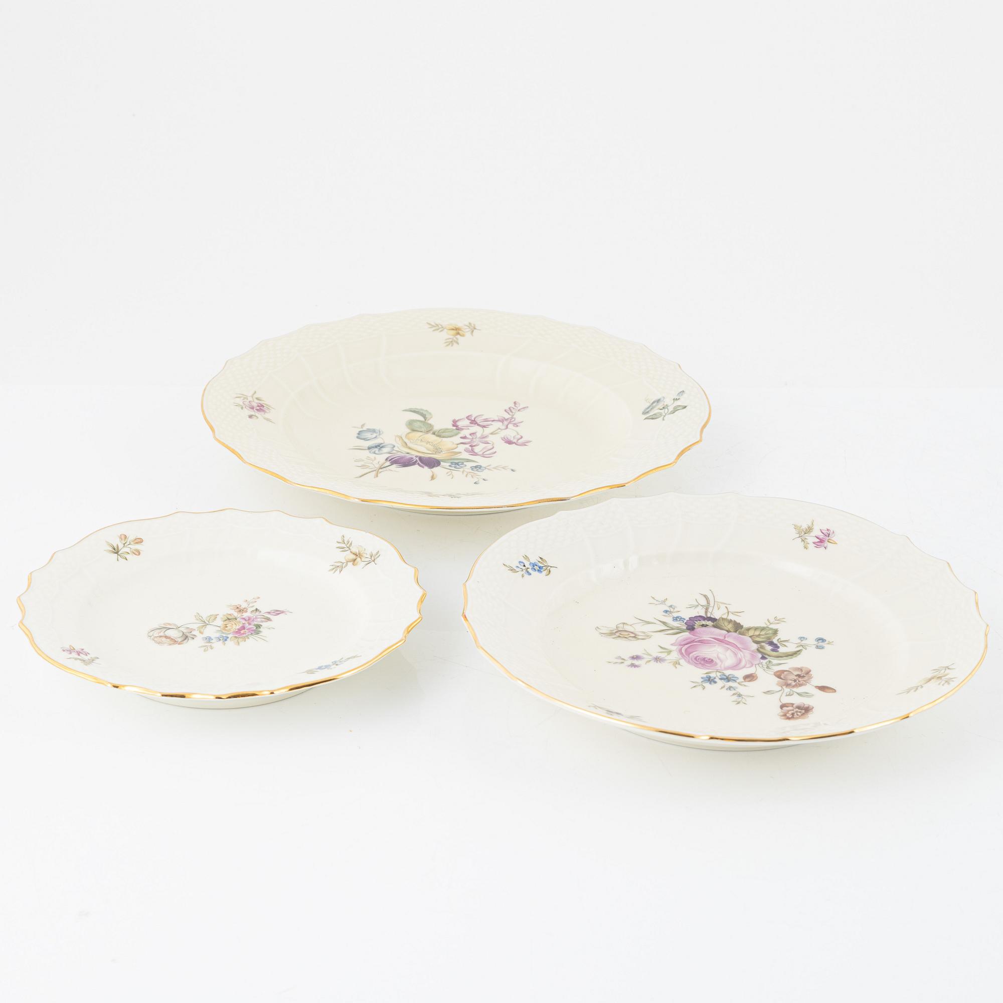 A 49-piece porcelain dinner service, "Frijsenborg", Royal Copenhagen, Denmark.