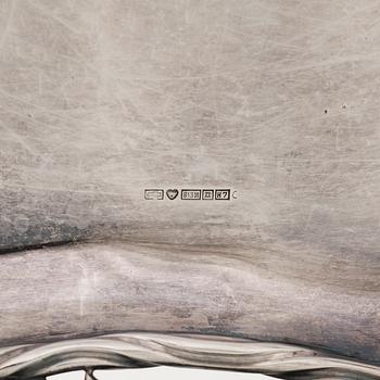 A silver tray, Auran Kultaseppä oy, Turku 1961.