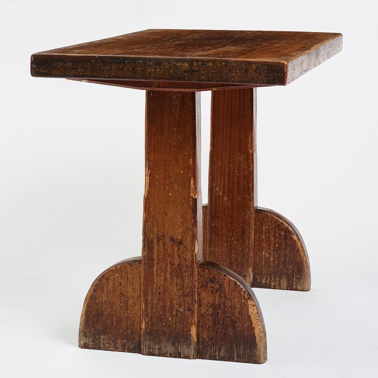 Axel Einar Hjorth, a 'Sandhamn' stained pine table, Nordiska Kompaniet, Sweden 1930s.