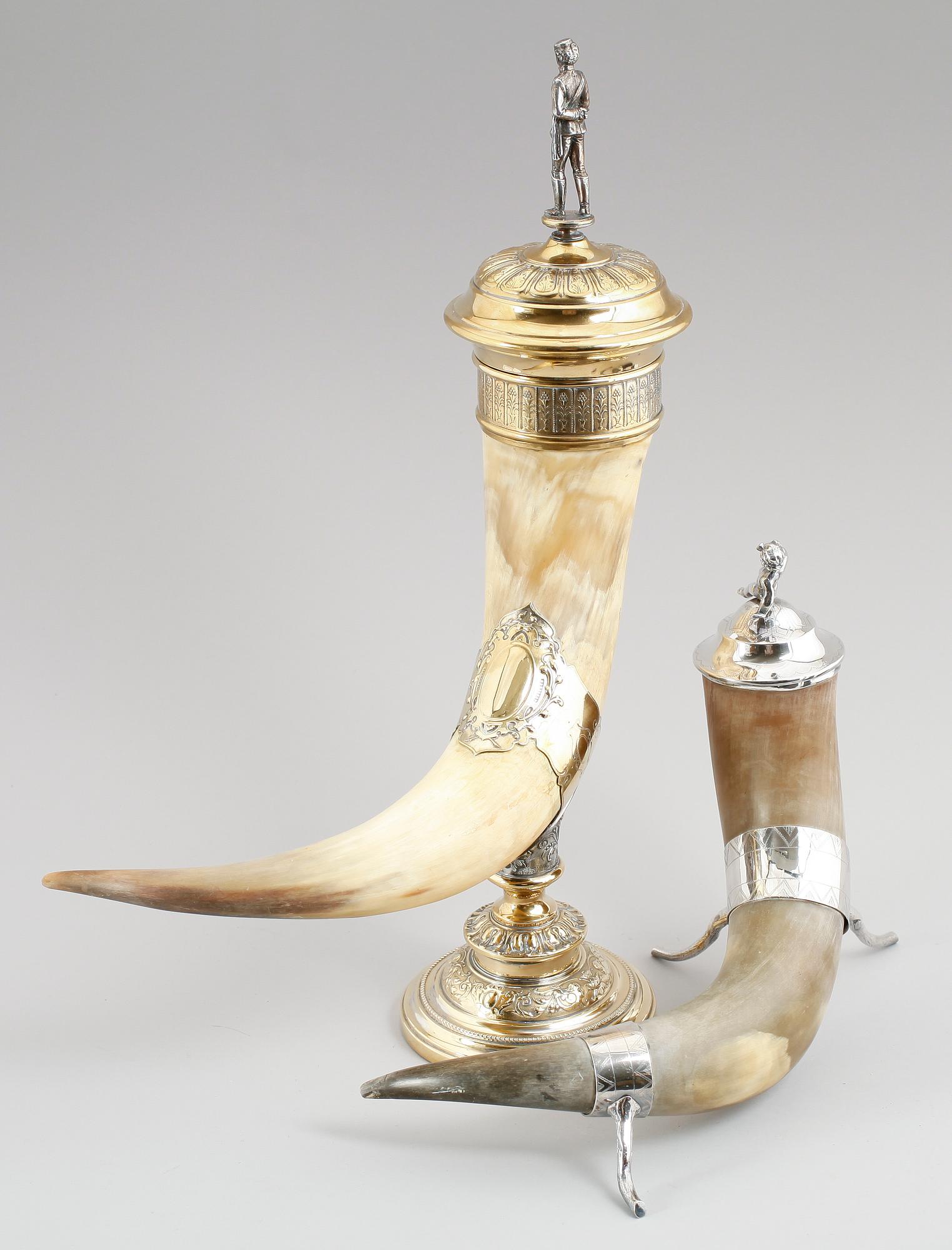 DRYCKESHORN, 2 st, sekelskiftet 1900.