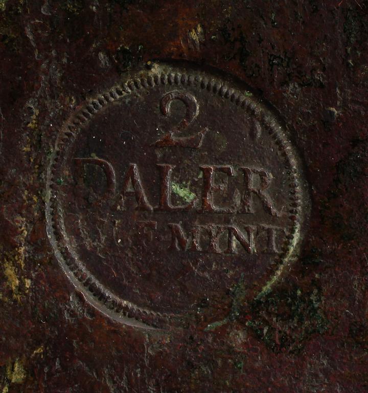 MYNT, koppar, 2 daler silvermynt, 1728.