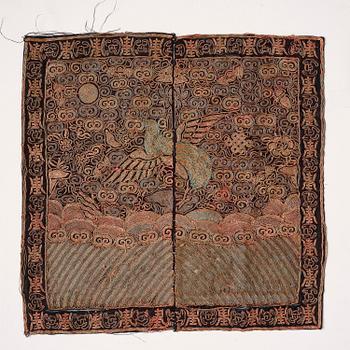A group of six 'Buzi', Qing dynasty, 19th century.
