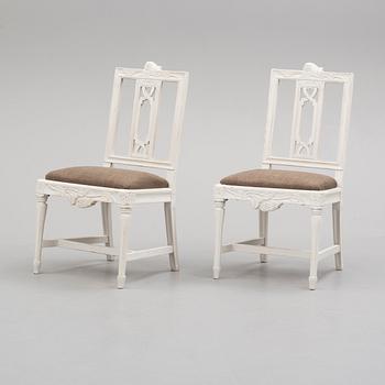 STOLAR, 6 stycken, gustaviansk stil, 1900-talets början.