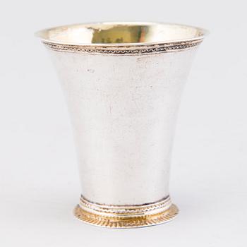 SIMON GUSTAF LYDEMAN, Beaker, silver, marked S.G.L., Turku 1771.