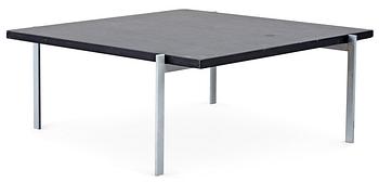 43. A Poul Kjaerholm sofa table 'PK-61' with a black slate top,
by E Kold Christensen, Denmark.
