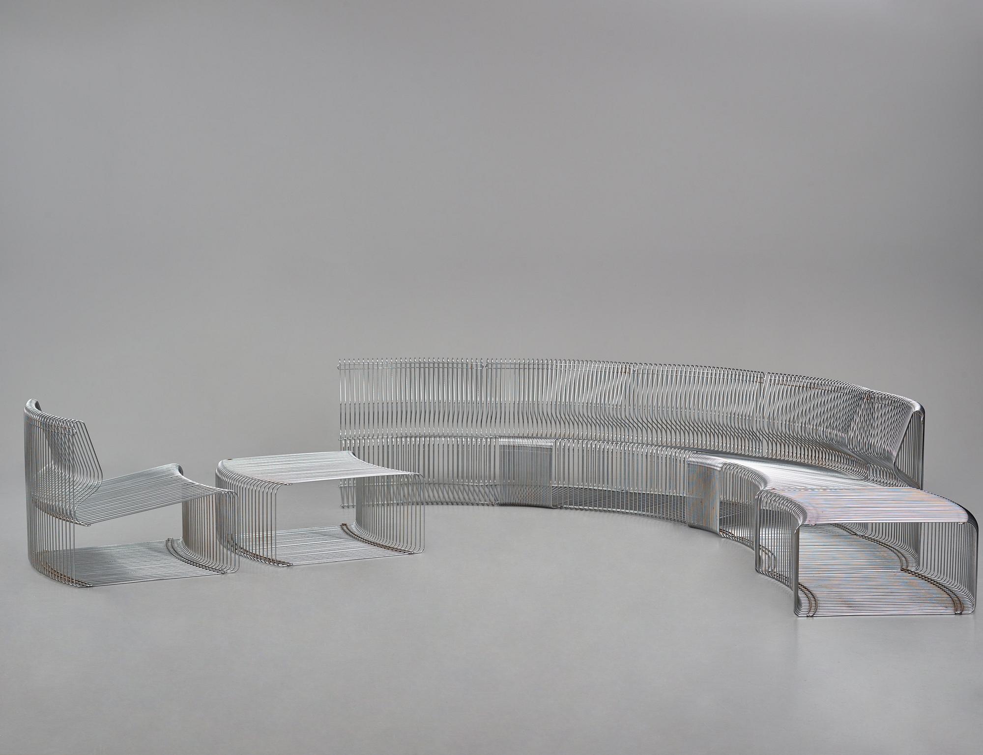 Verner Panton, an eight-piece "Pantonova" modular sofa model "113T" & "117T", Fritz Hansen 1970s.