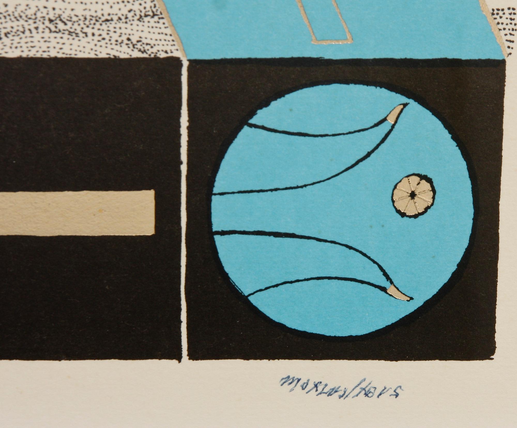 MAX WALTER SVANBERG, offsetcollage med metallprägling, sign o numr 111/250.