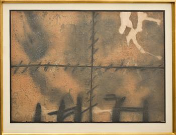 ANTONI TÀPIES, färgetsning, 1972, sign o numr 13/75.