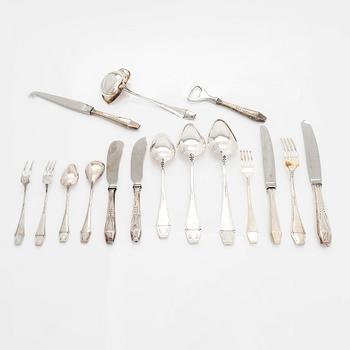 A 90-piece set of 'Suomi' silver cutlery, Kultateollisuus, Turku, Finland 1963-1992.