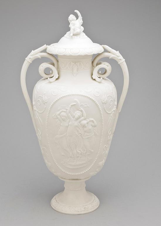 URNA, parian, Gustavsberg, 1800-tal.