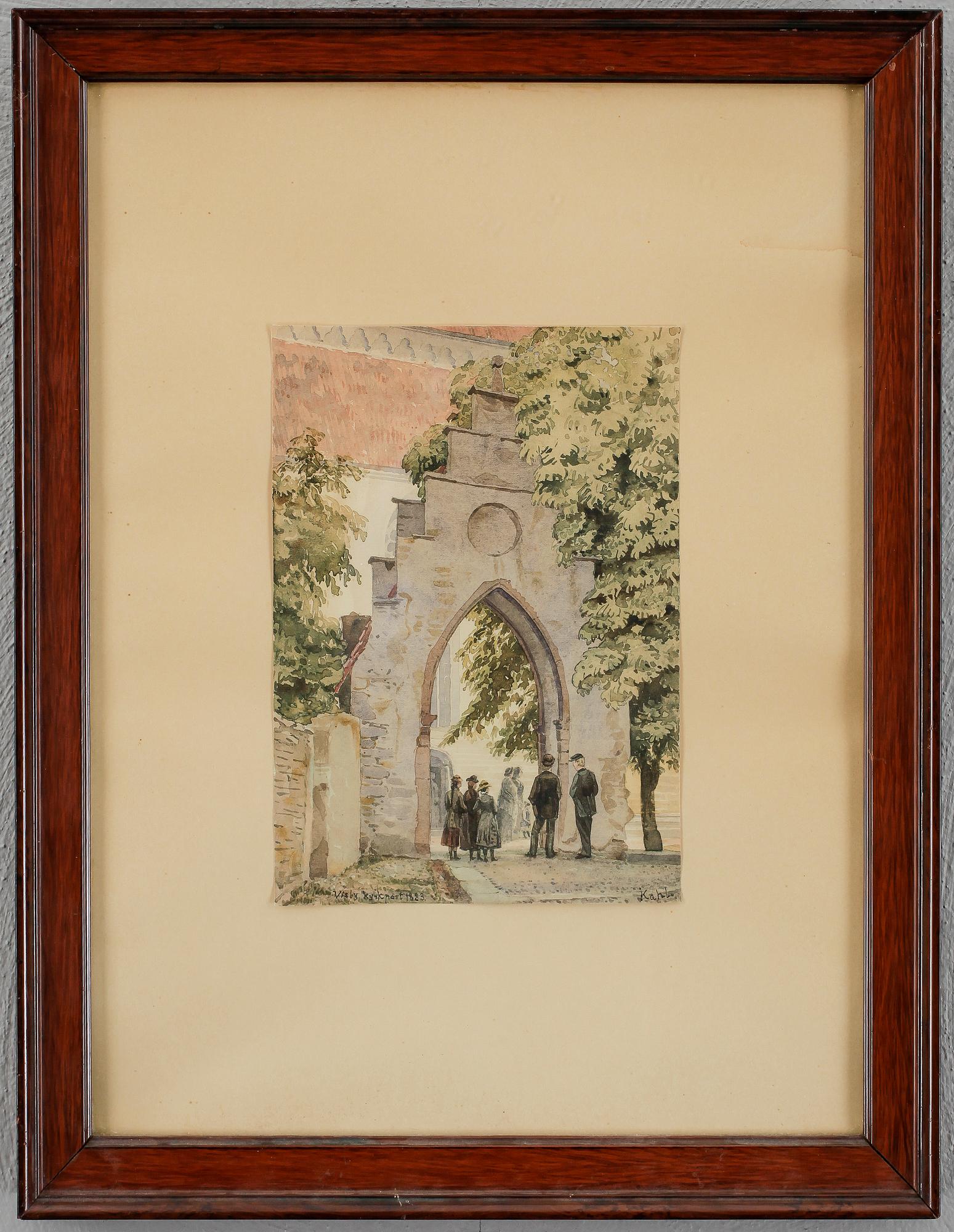 JOHAN KAHL, akvarell, signerad, daterad 1883.