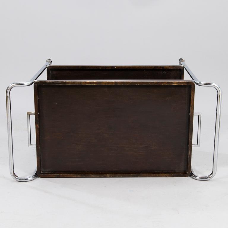 A 1930s tea trolley for Helsingin Uusi Rautasänkytehdas J. Merivaara, Finland.