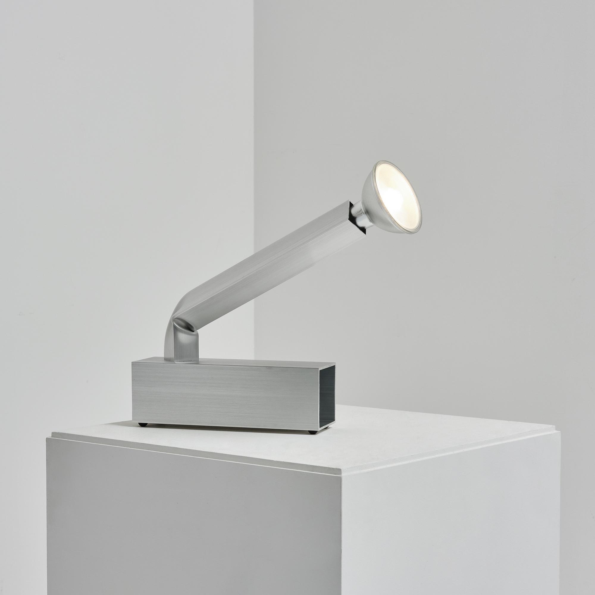 David Taylor, a unique table lamp, "Aluminium Table Lamp #2", Studio Mellösaverken, Sweden, 2025.