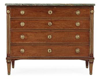 551. A late Gustavian late 18th century writing commode.