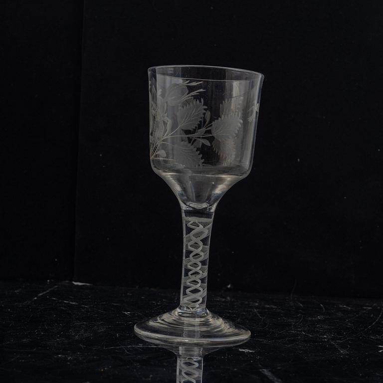 An Anglo-Irish 18th century wine glass.