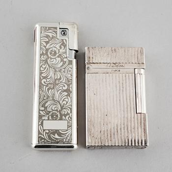 Two lighters by Dupont de Paris and Diplomat, second half of the 20th century.