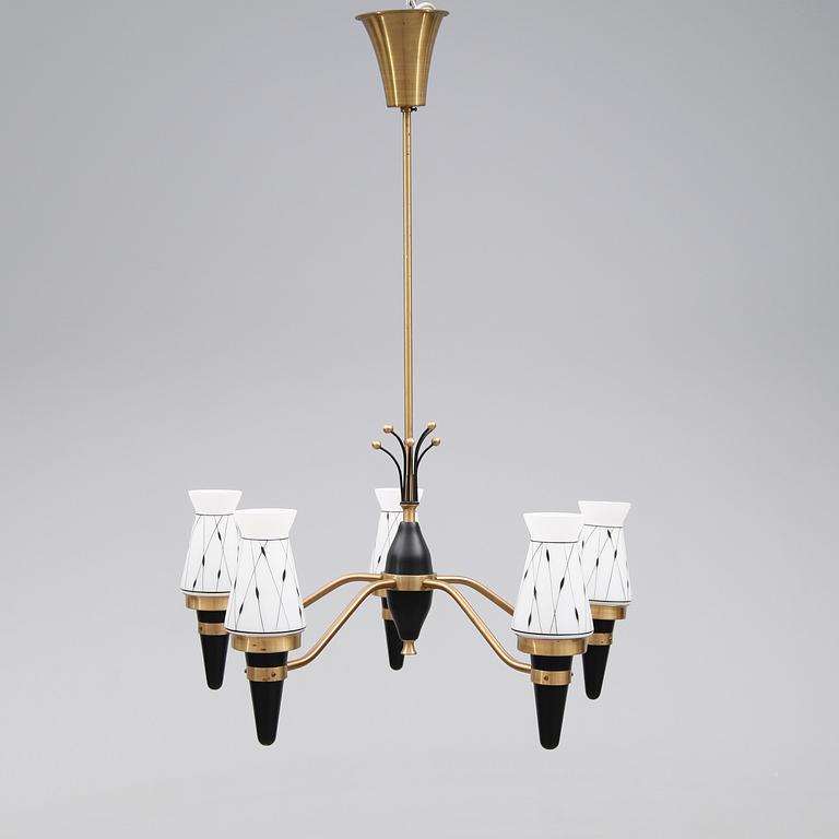 TAKLAMPA, 1900-talets mitt. Höjd ca 85 cm.