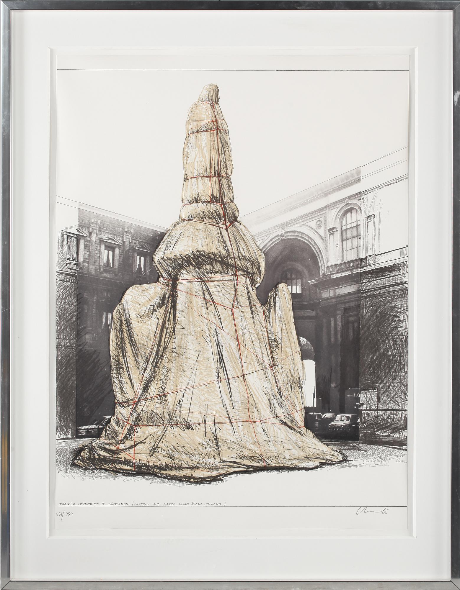 CHRISTO, färglitografi, signerad, numrerad 2321/999 delvis i trycket.