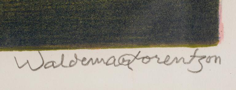 WALDEMAR LORENTZON, färglitografi, signerad, numrerad 8/360.