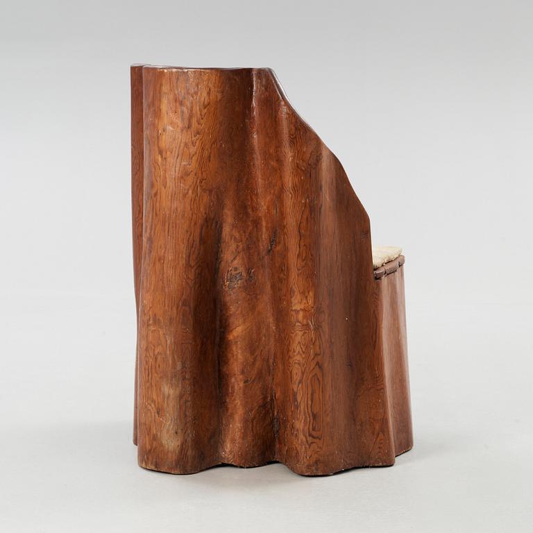 A Swedish stained pine chair, 1930's.