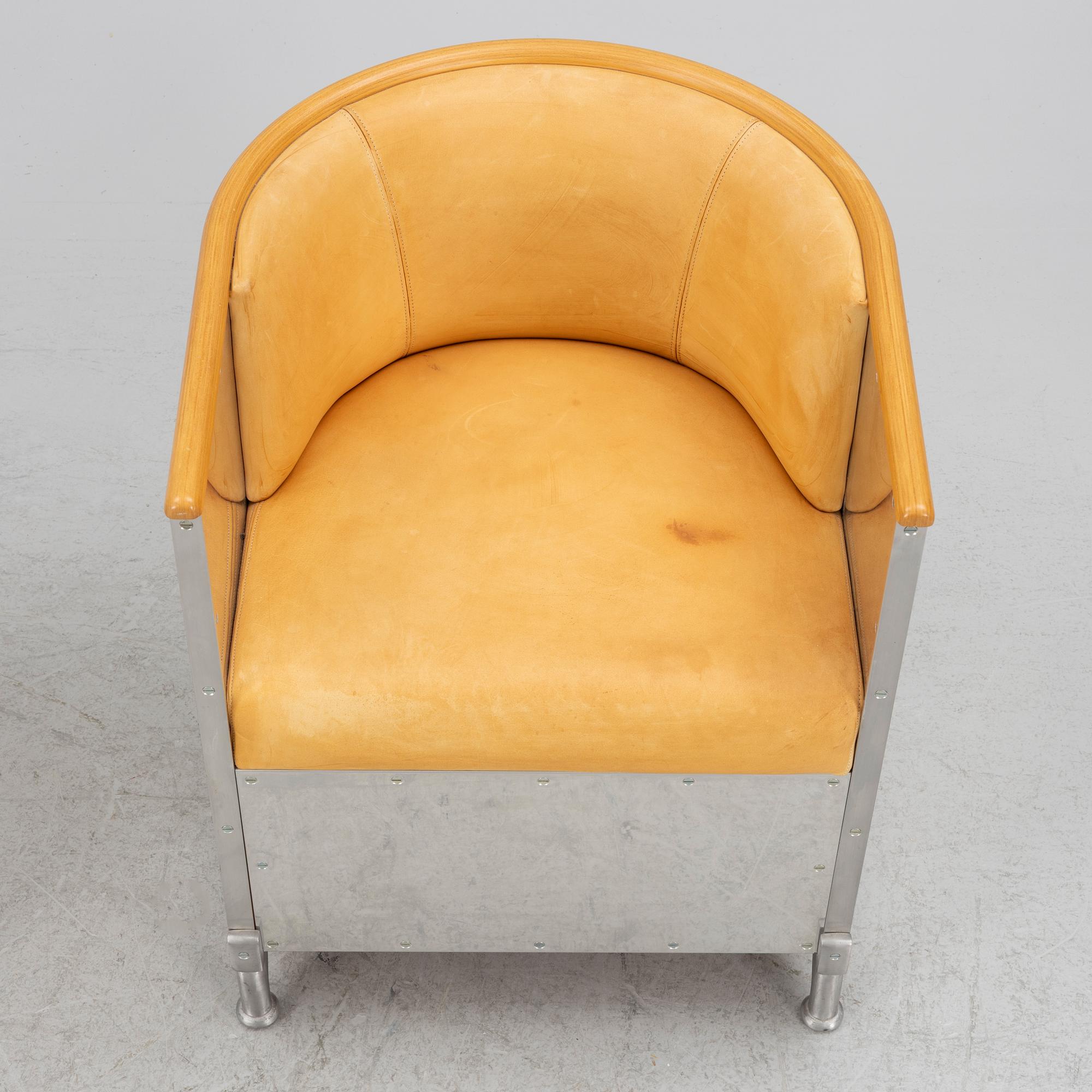 Mats Theselius, fåtöljer, ett par, "Aluminiumfåtölj", Källemo, Värnamo, efter 1990.