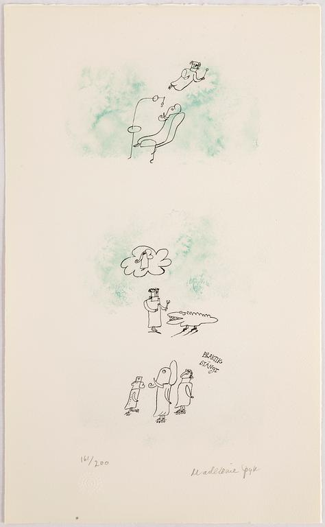 Madeleine Pyk, lithograph in colours, signed 161/200.
