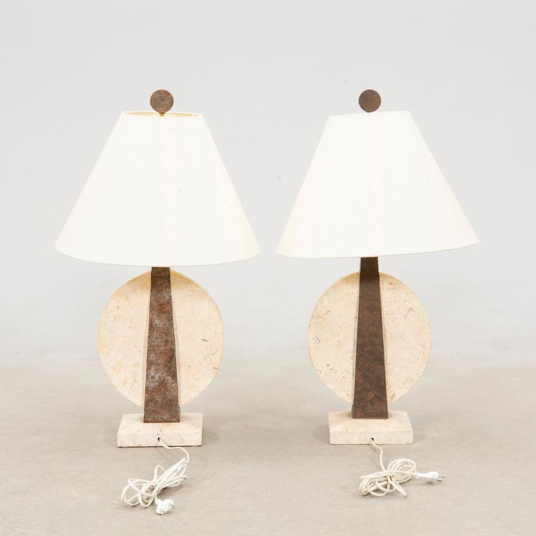 Table lamps, a pair, USA, late 20th century.