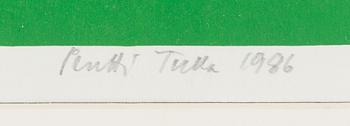 Pentti Tulla, serigrafi, signerad och daterad 1986, numrerad 29/50.