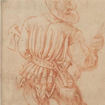UNKNOWN ARTIST 17TH CENTURY, unsigned. Red crayon, image: 19.5 x 14 cm.