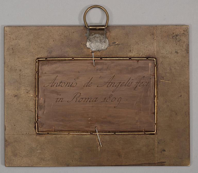 An Italian micromosaic plaque by  Antonio de Angelis, Rome 1809.
