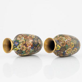 A pair of cloisonné vases, China, 20th Century.