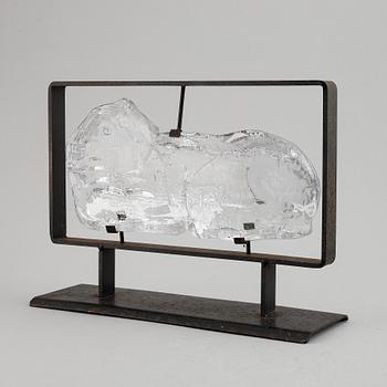 Erik Höglund, skulptur gjutet glas och smide.