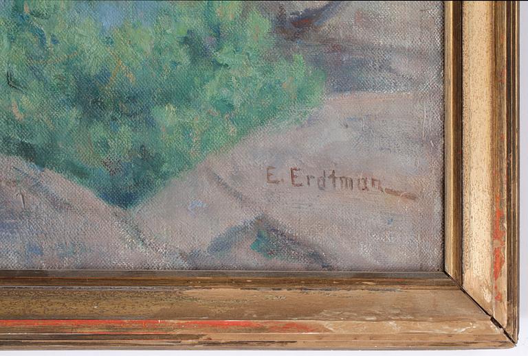 ELIAS ERDTMAN, oljemålning på duk. Signerad.