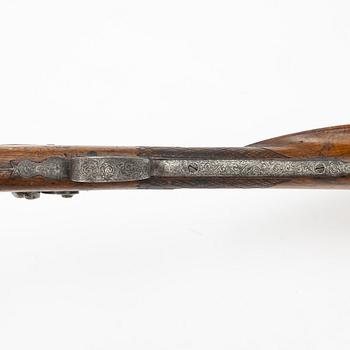 A percussion rifle, mid-19th century, Denmark.