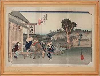 ANDO HIROSHIGE, träsnitt 2 st.