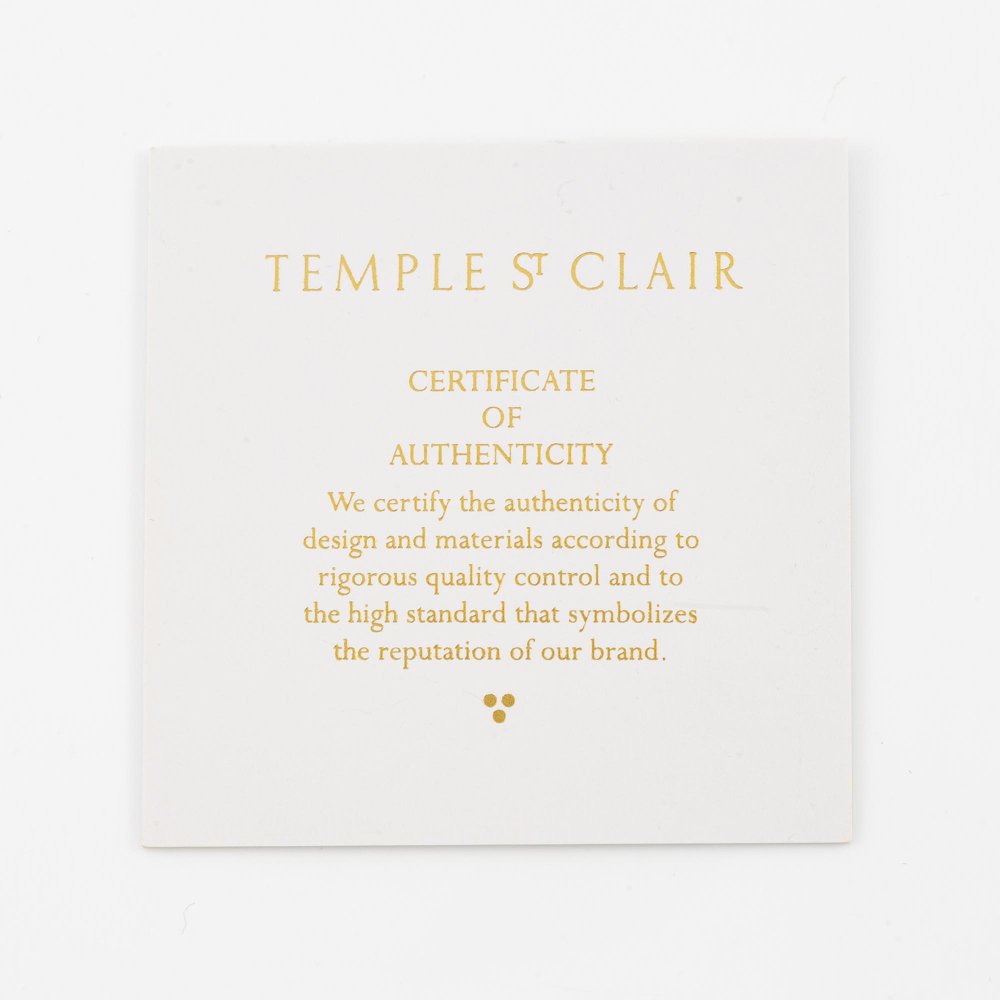 Pendant with chain in 18K gold featuring rock crystal and round brilliant-cut diamonds, Temple St Clair.