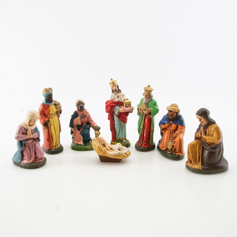 Crucifix figures 18 pcs mid-20th century.