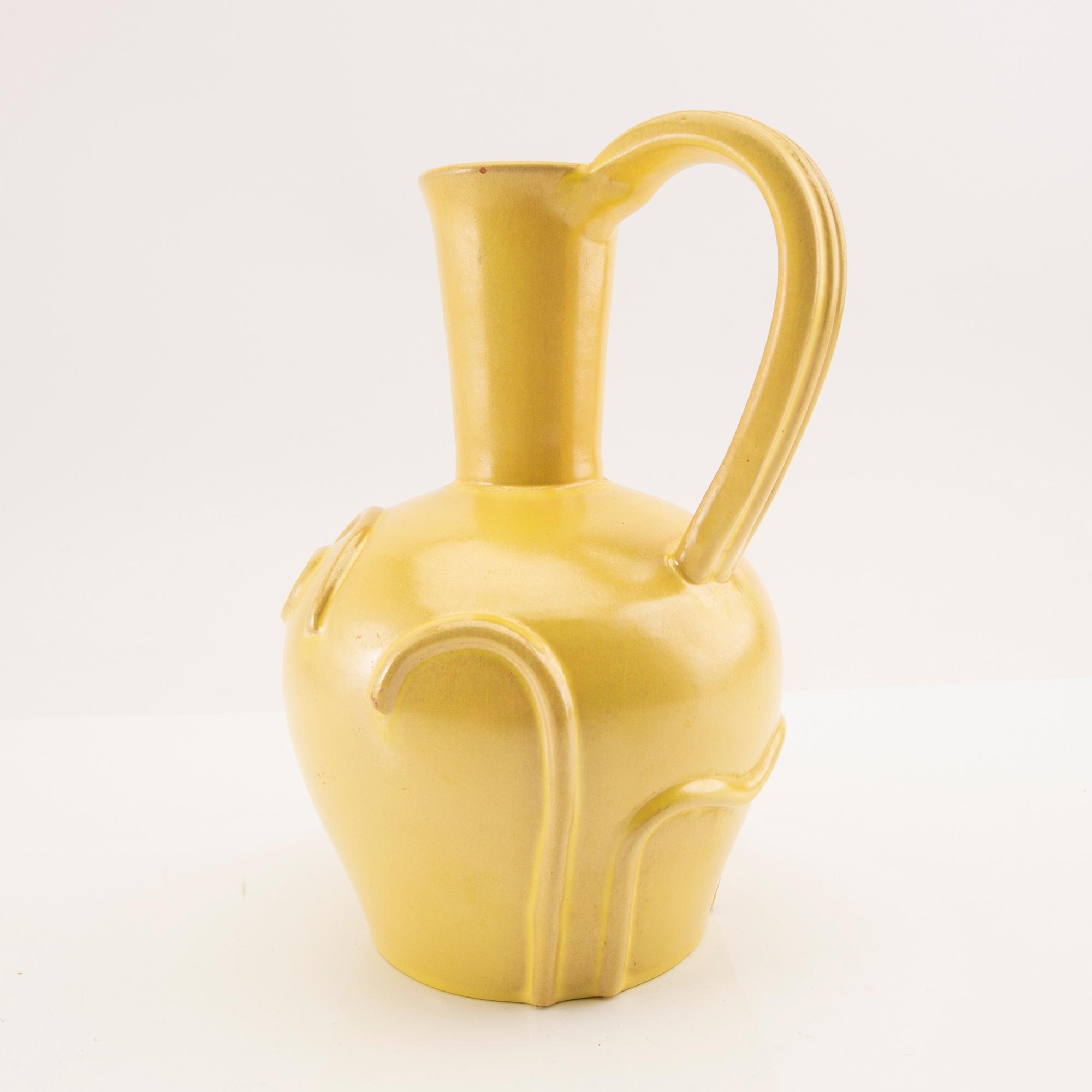 Jerk Werkmäster, pitcher Nittsjö glazed earthenware.