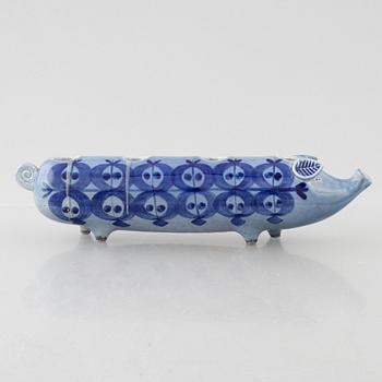 Lisa Larson, ljusstake, stengods, "Adventsgris", ur serien "Matilda", Gustavsberg.