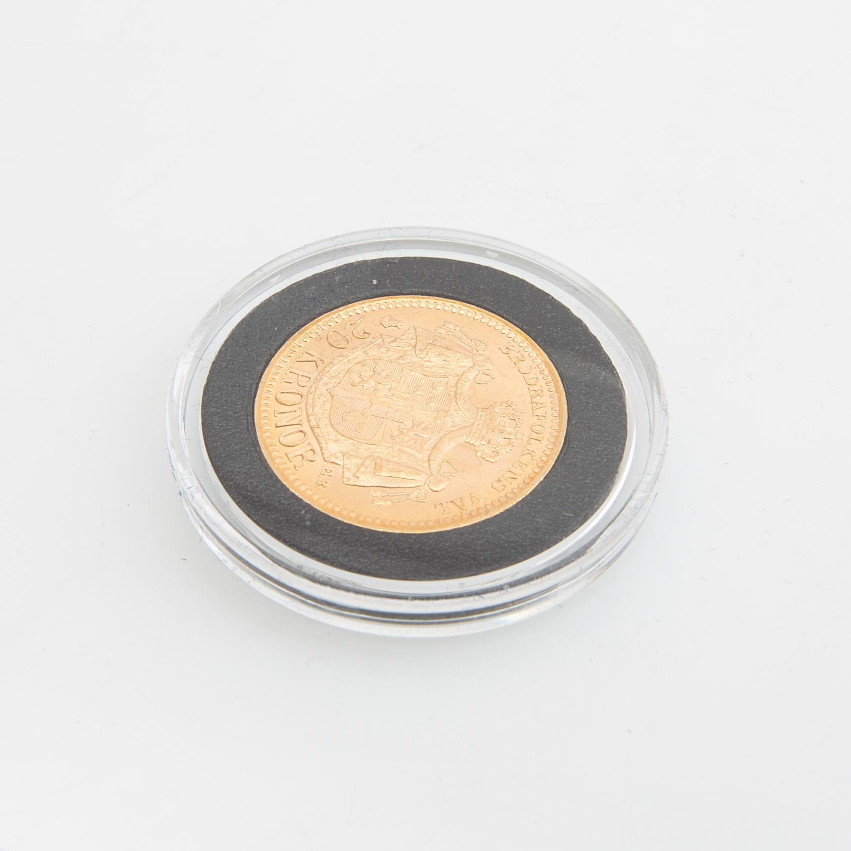 Guldmynt Sverige, Oscar II 20 kr, 1887.