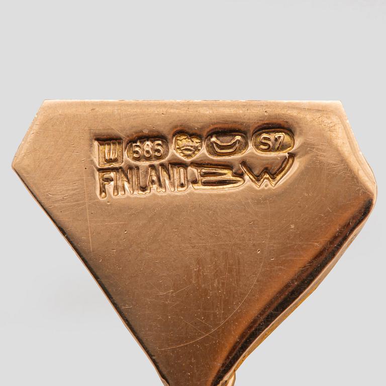 A Bjärn Wevkström 14K gold bracelet 1971, weight ca 45,8 gr.