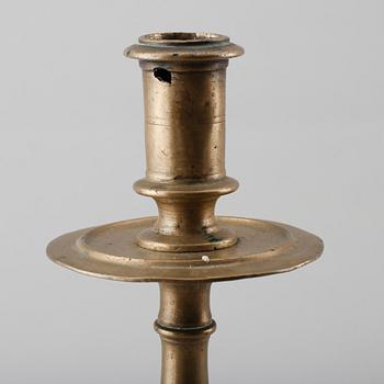 LJUSSTAKE, mässing, 1600-/1700-tal.