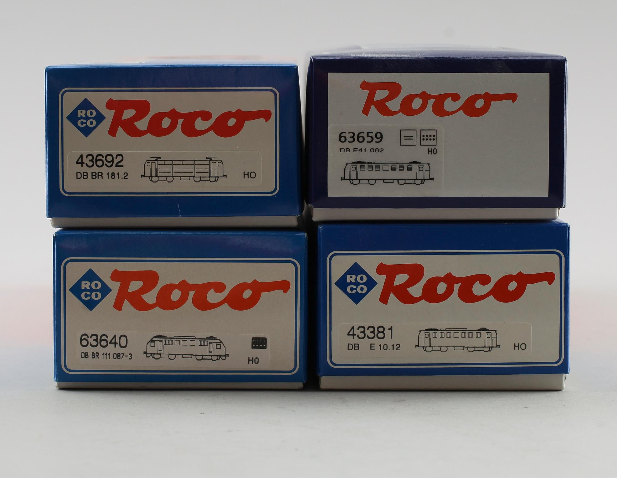 SAMLING MODELLTÅG, 4 delar, Roco, Österrike.